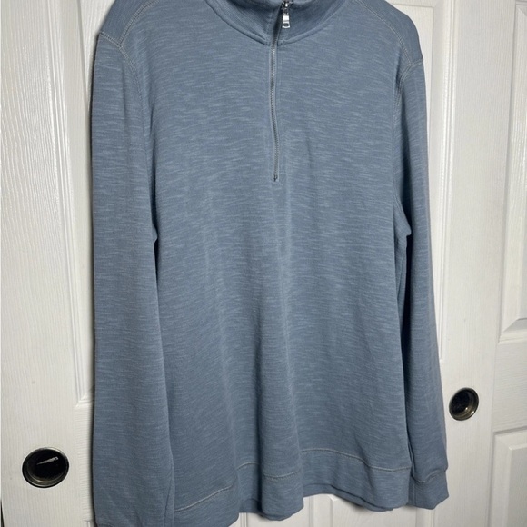 Flag & Anthem Men's Sweater X-Large Blue Quarter-Zip Pullover Cotton Dry Goods - Picture 3 of 11